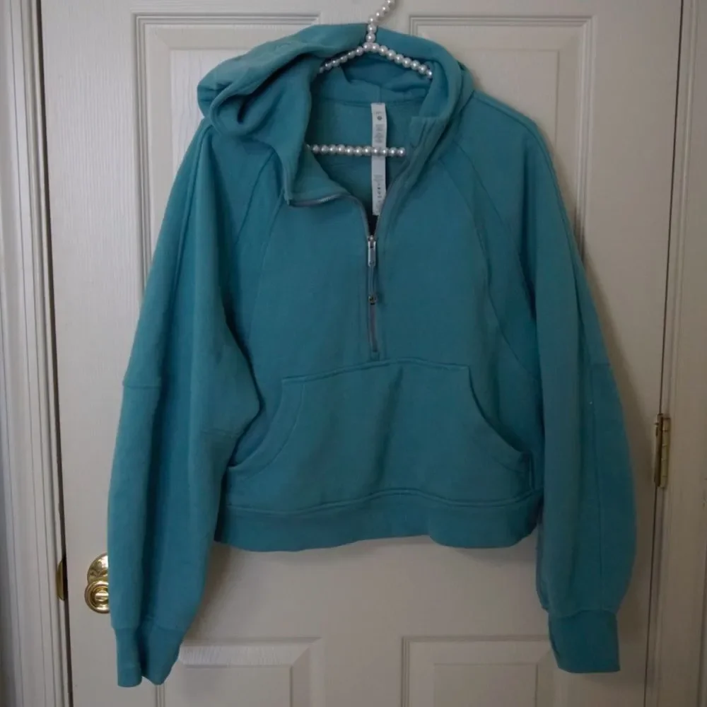 Lululemon Scuba Half Zip with Hood | Blue | Size M/L - Picture 8 of 9